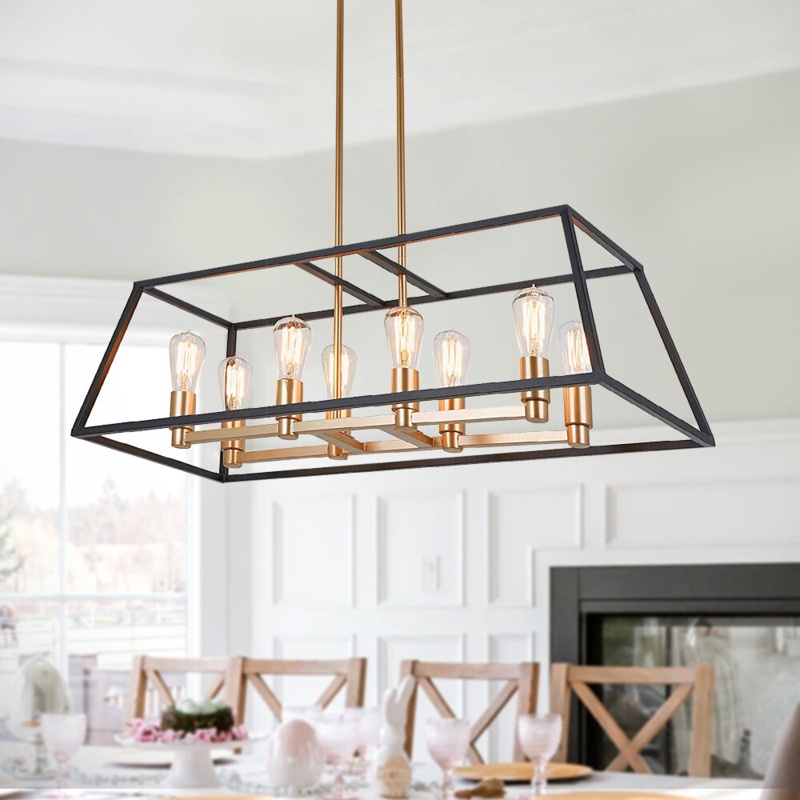 Kiali 8 - Light Kitchen Island Rectangle Chandelier