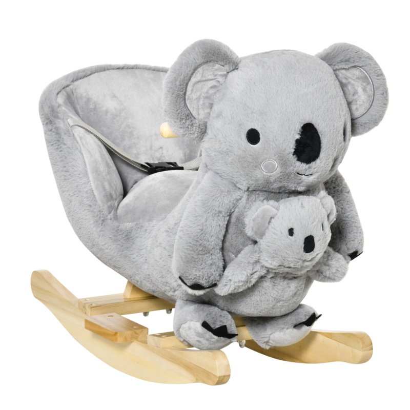 Kids Plush Ride-on Rocking Horse
