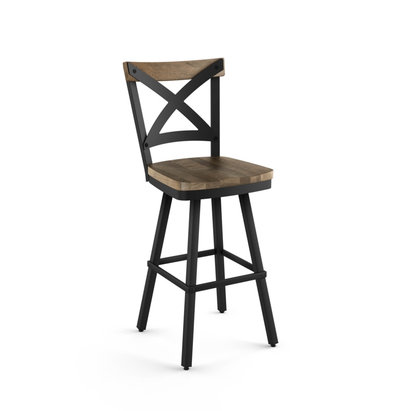 Kirsten Solid Wood Seat Swivel Counter & Bar Stool
