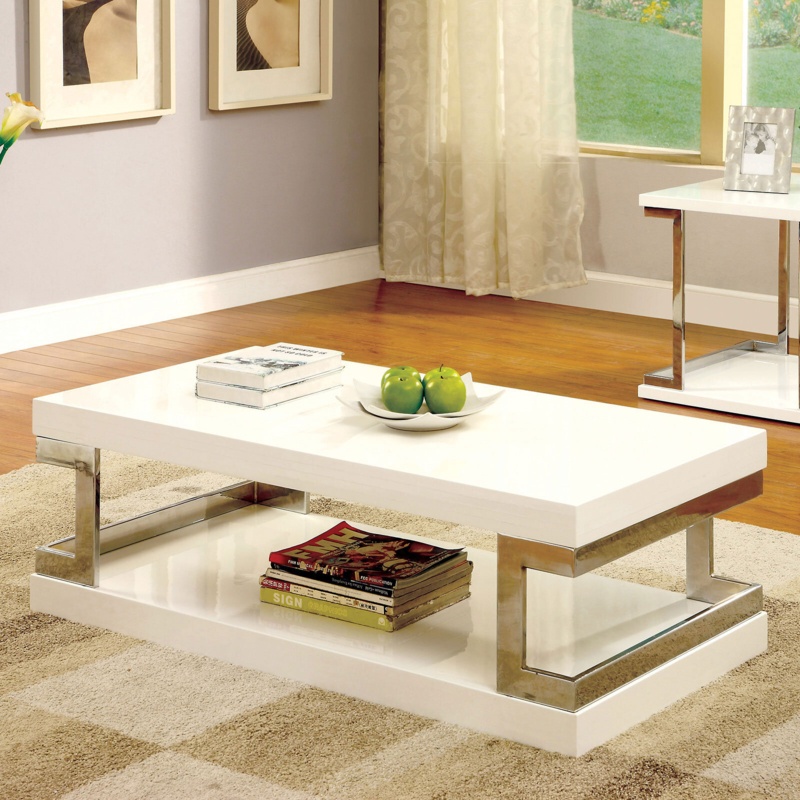 Kourakis Floor Shelf Coffee Table with Storage