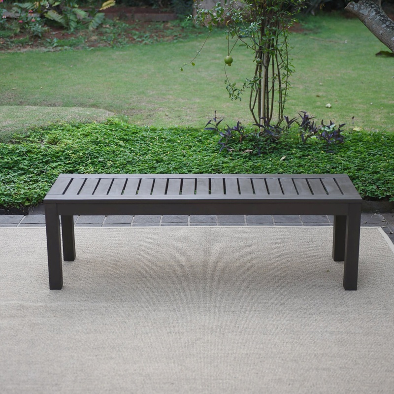 Krum Mahogany Outdoor Bench