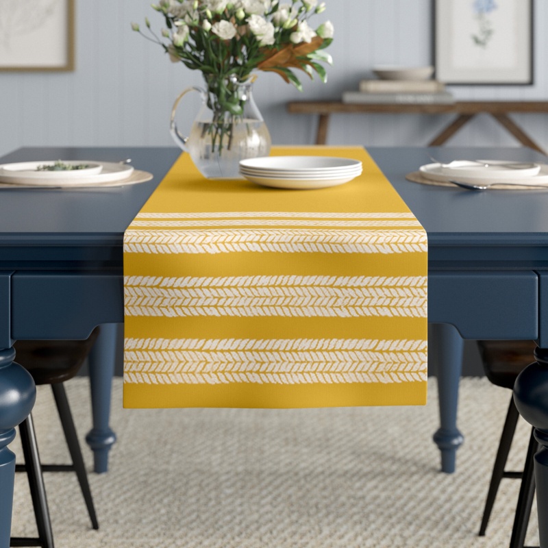 Kubiak Rectangle Striped Polyester Table Runner
