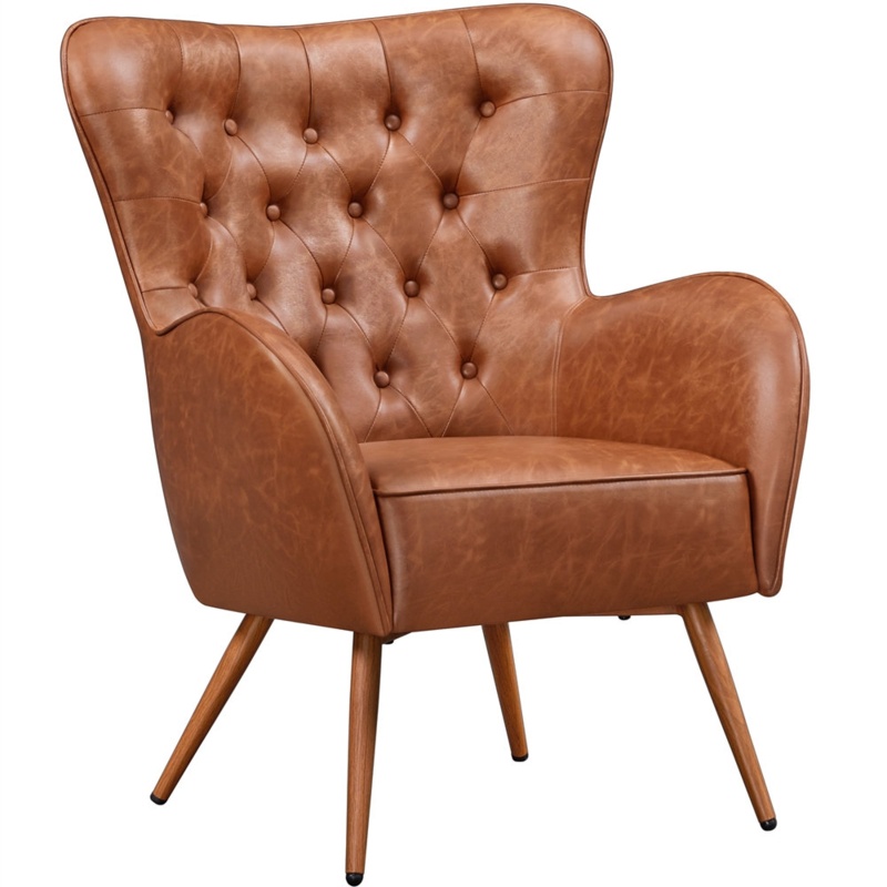 Kynsie Vegan Leather Armchair