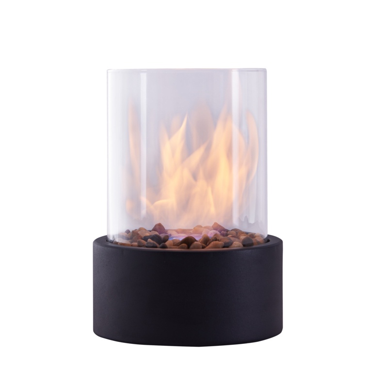 Lamariah Metal Bio-Ethanol Outdoor Tabletop Fireplace with Flame Guard