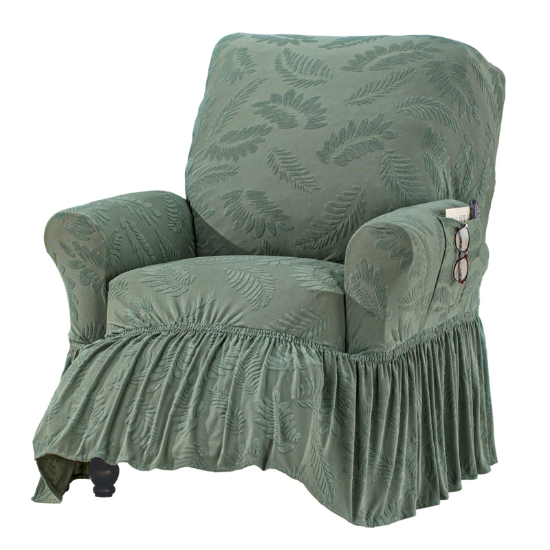 Leaf Design Box Cushion Recliner Slipcover