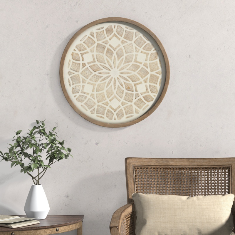 Leah Round Two-tone Medallion Wall Décor