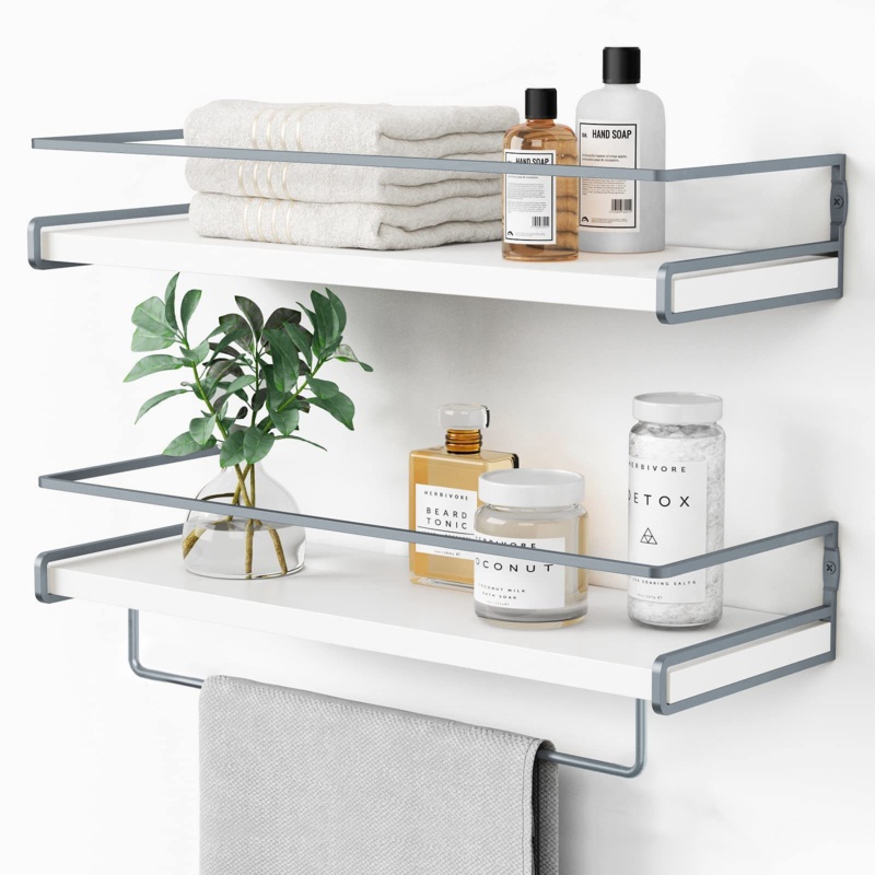 Ledar 2 Piece Floating Shelf with Towel Bar