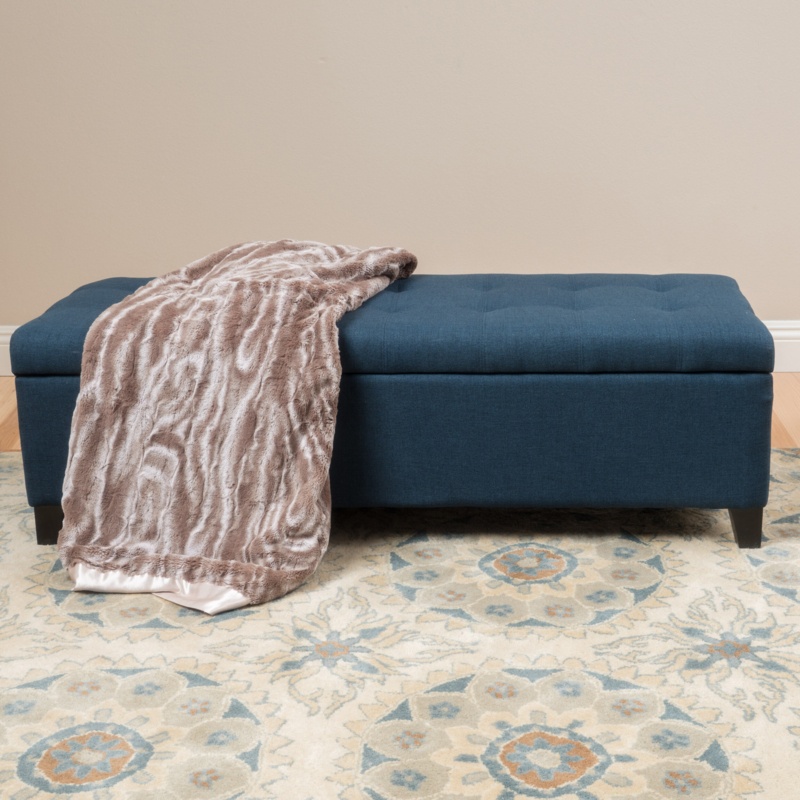 Ledger Upholstered Storage Ottoman