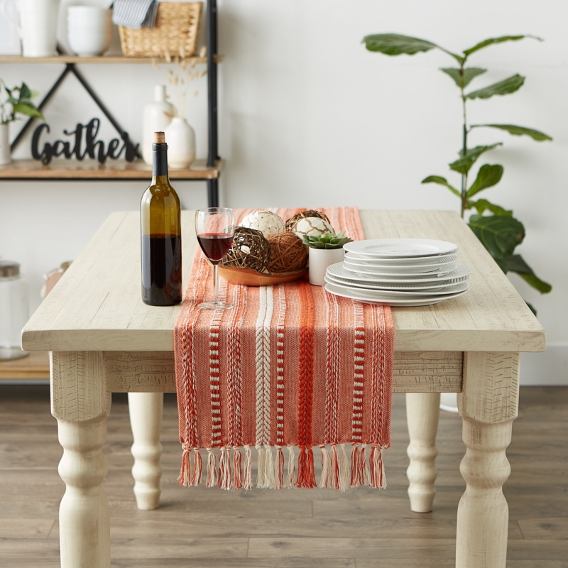 Leore Rectangle Striped Cotton Table Runner