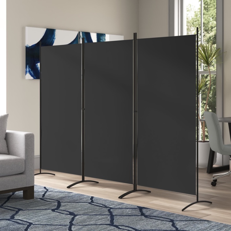 Leveille 102.5'' W x 72'' H 3 - Panel Folding Room Divider