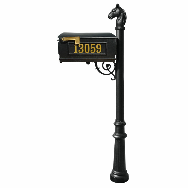 Lewiston Aluminum Post Mounted Mailbox