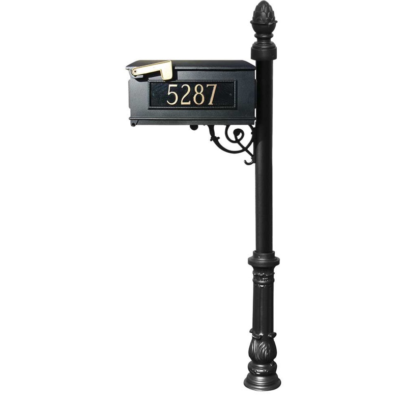 Lewiston Aluminum Post Mounted Mailbox