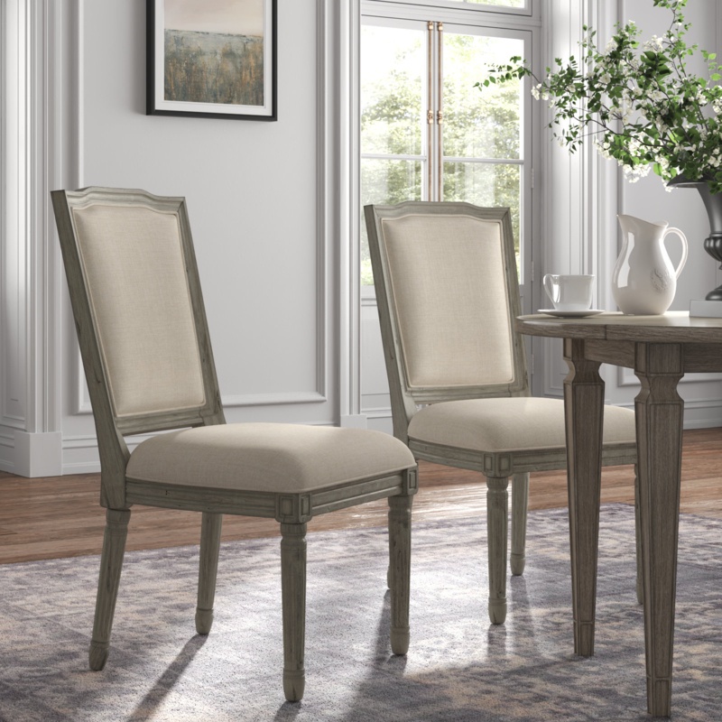Libretto Linen Solid Back Side Chair
