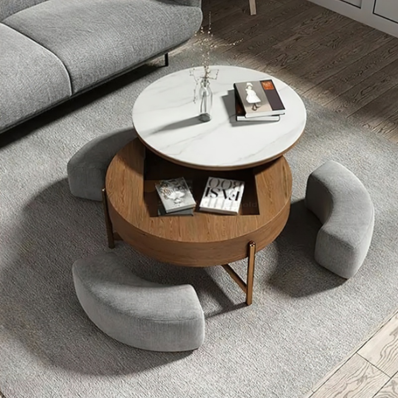 Lift Top Extendable 3 Legs Coffee Table with Storage