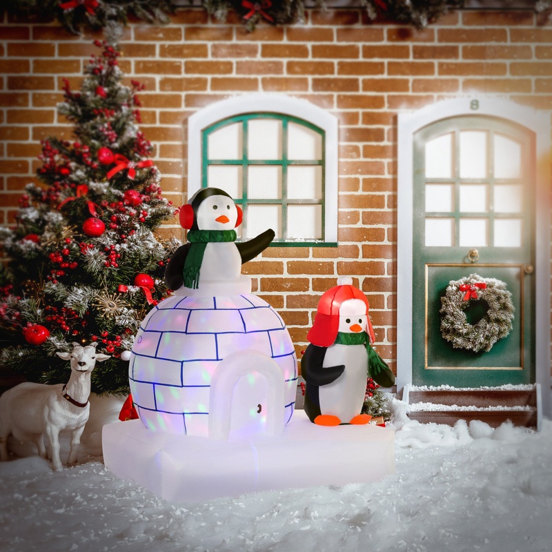 Lighted Christmas Penguins Inflatable