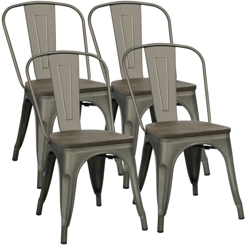 Linda Slat Back Stacking Side Chair