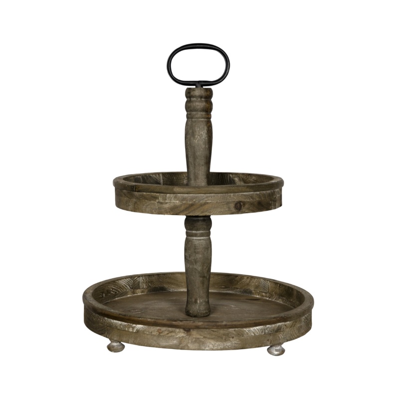 Linneus Wood Tiered Stand