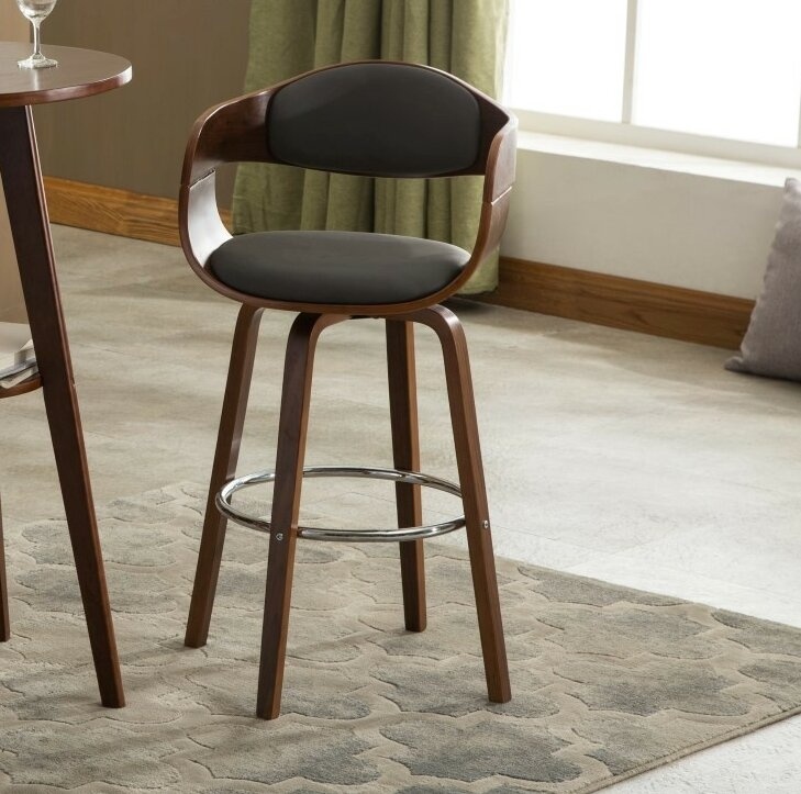 Lirette Swivel 28.74'' Bar Stool