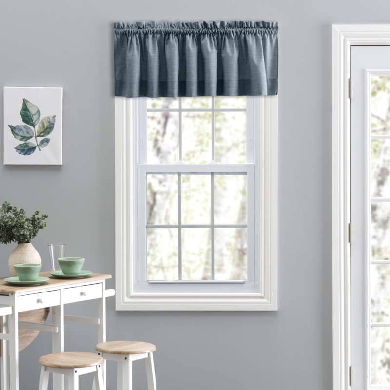 Lisa Solid Color Tailored 58'' Window Valance