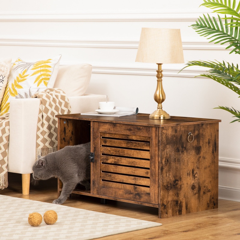 Litter Box Enclosure with Lock