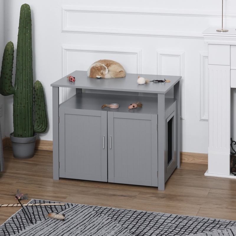 Litter Box Enclosure with Scoop