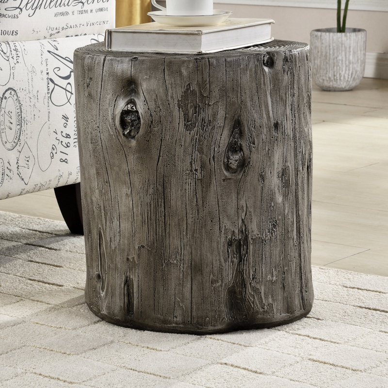 Log Arbor Tree Stump End Table