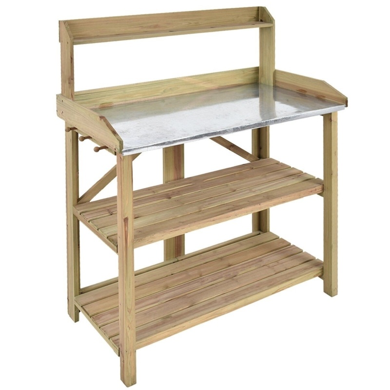 Lovitt Fir Wood Potting Bench