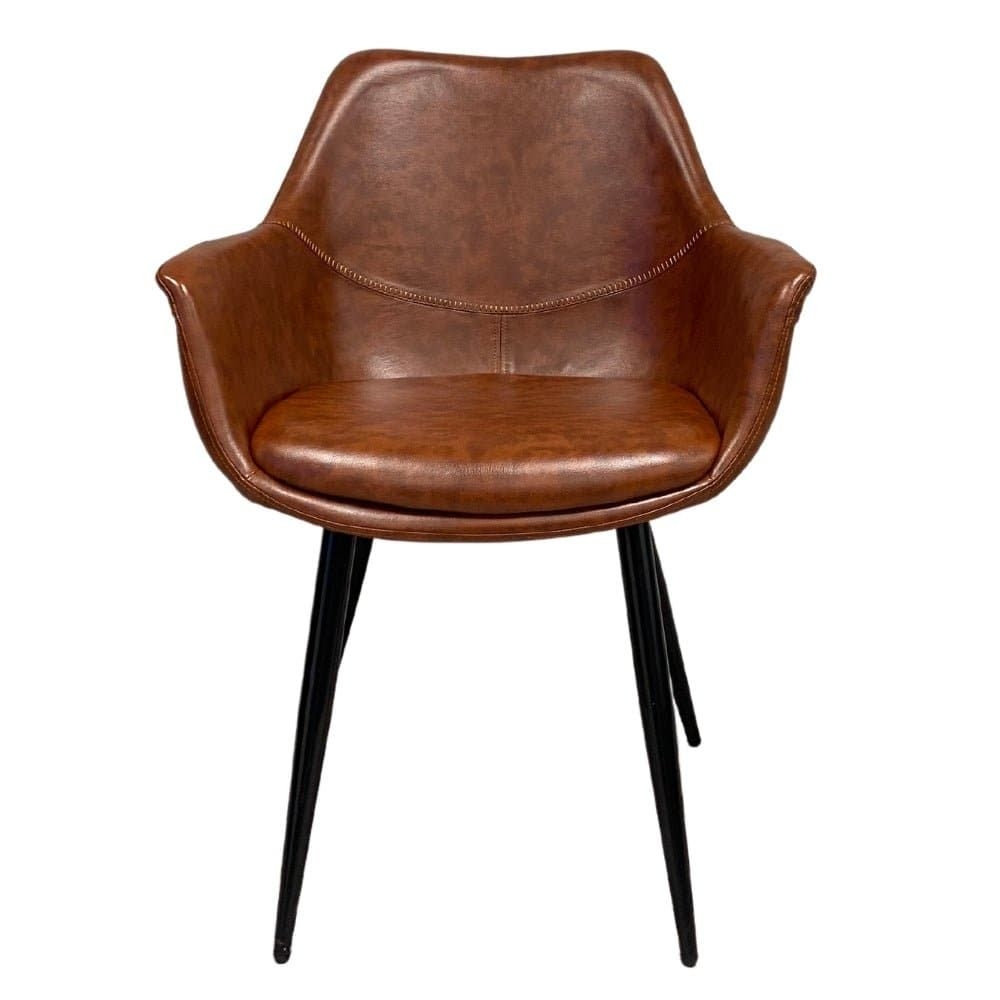 Luis Spisebordsstol - Cognac PU