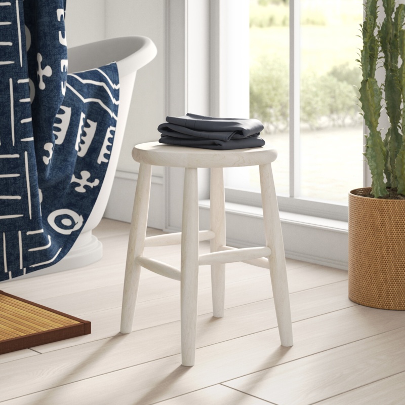Lynn Solid Wood Accent Stool