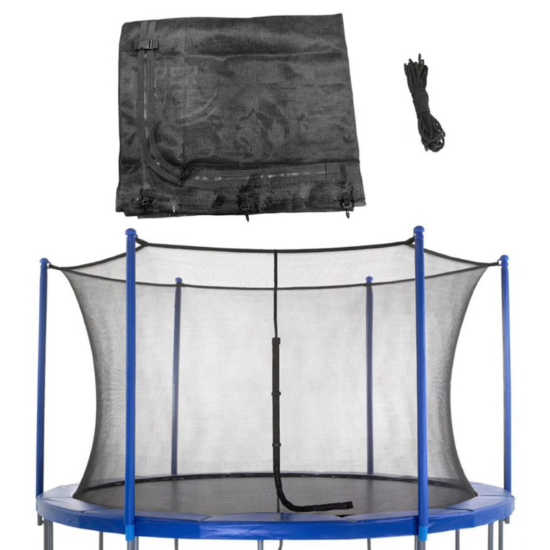 Machrus Upper Bounce Trampoline Enclosure Net, Fits 15' Round Frame, Using 6 Poles (or 3 Arches)