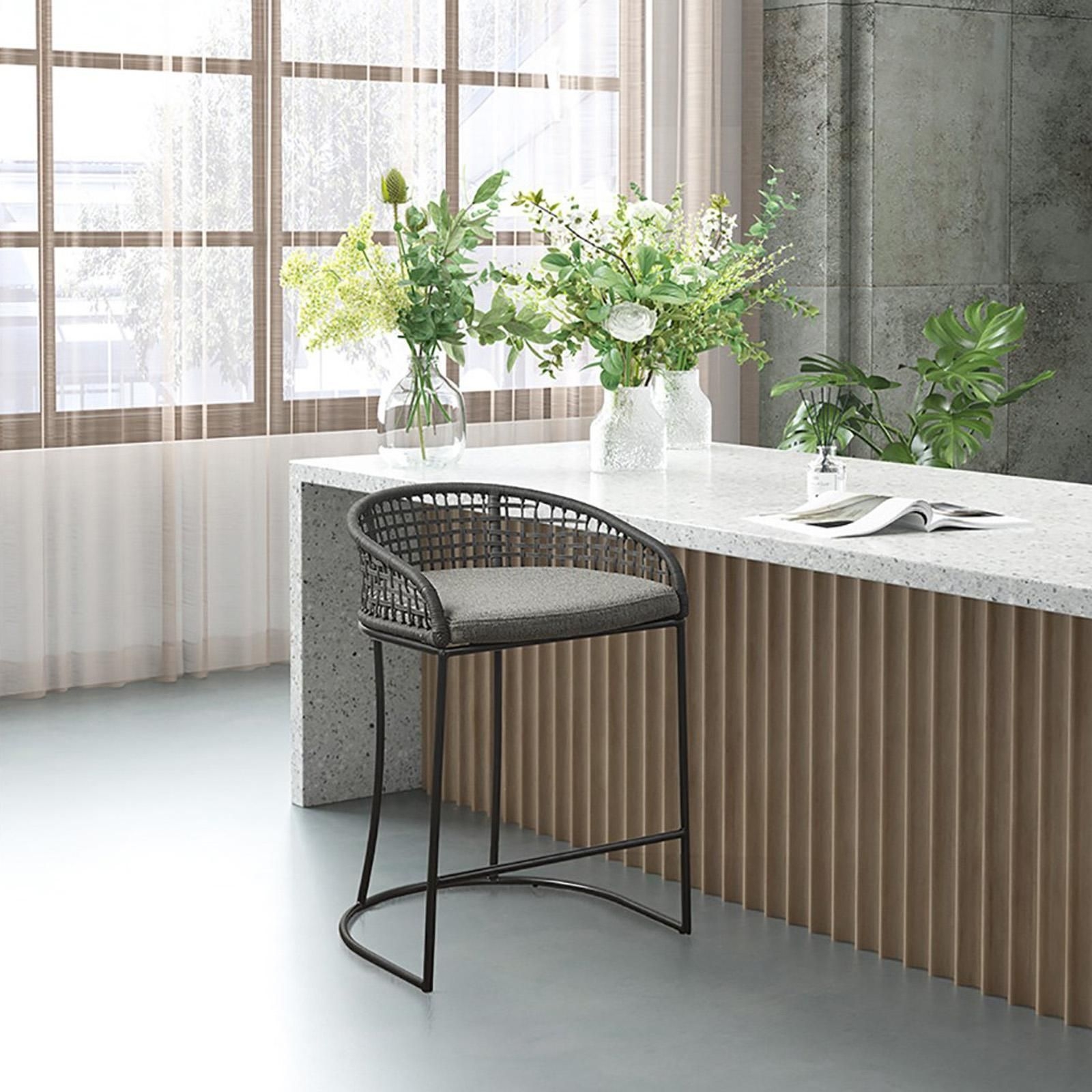 Madison Park Hermosa Woven Counter Stool