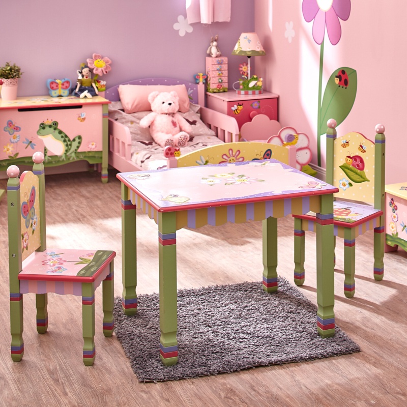 Magic Garden Kids 3 Piece Play Or Activity Table and Chair Set