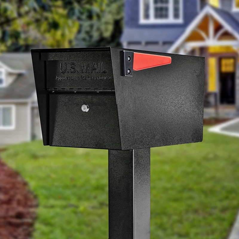 Mail Manager Locking Security Post Mounted Mailbox
