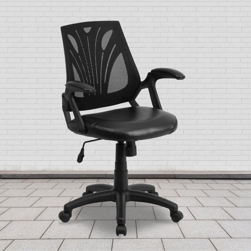 Malave Mid-Back Designer Mesh Swivel Task Office Chair with Open Arms