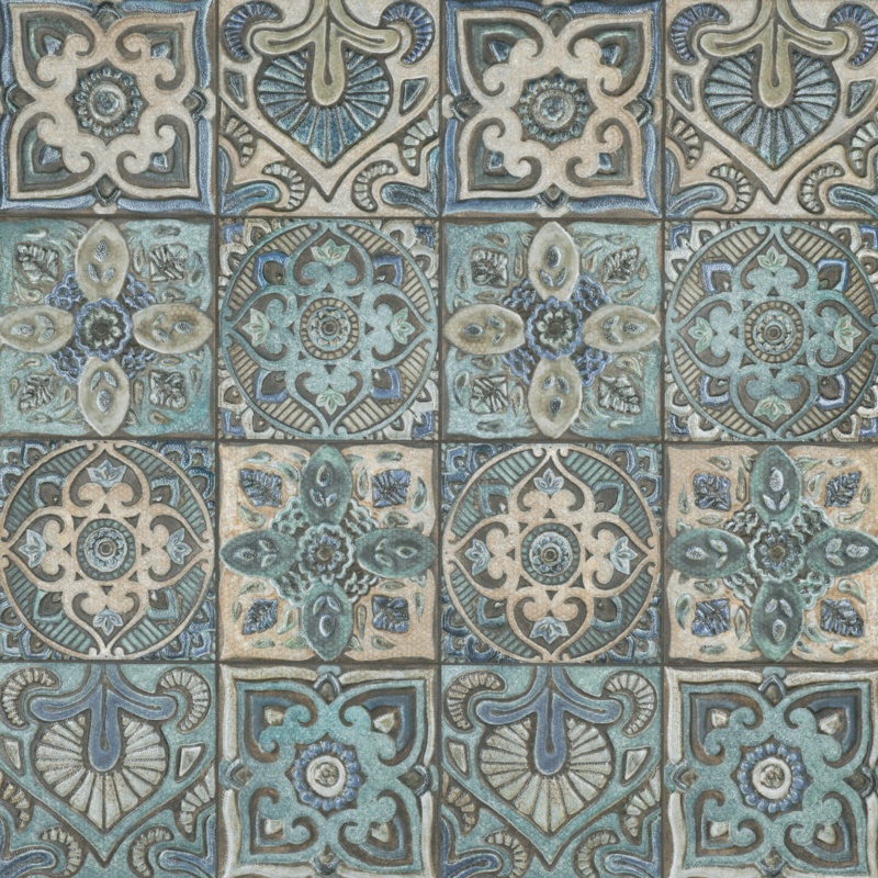 Mandala Decor 8" x 8" Ceramic Patterned Wall Tile