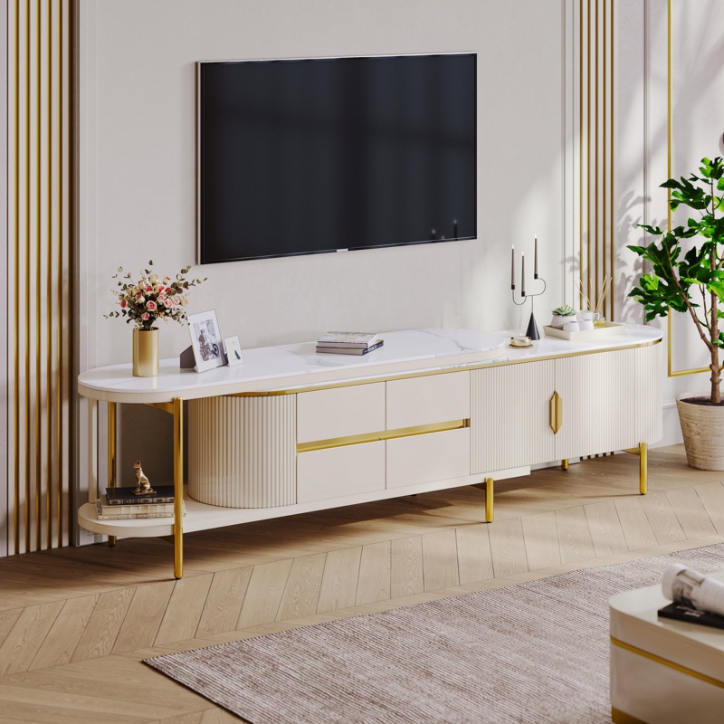 Mannino Adjustable TV Stand for TVs up to 100"