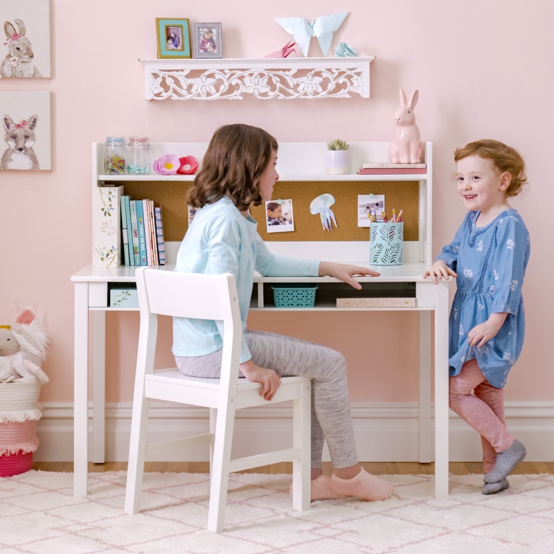 Martha Stewart Living and Learning Writing Desk, Hutch and Chair Set 44" W