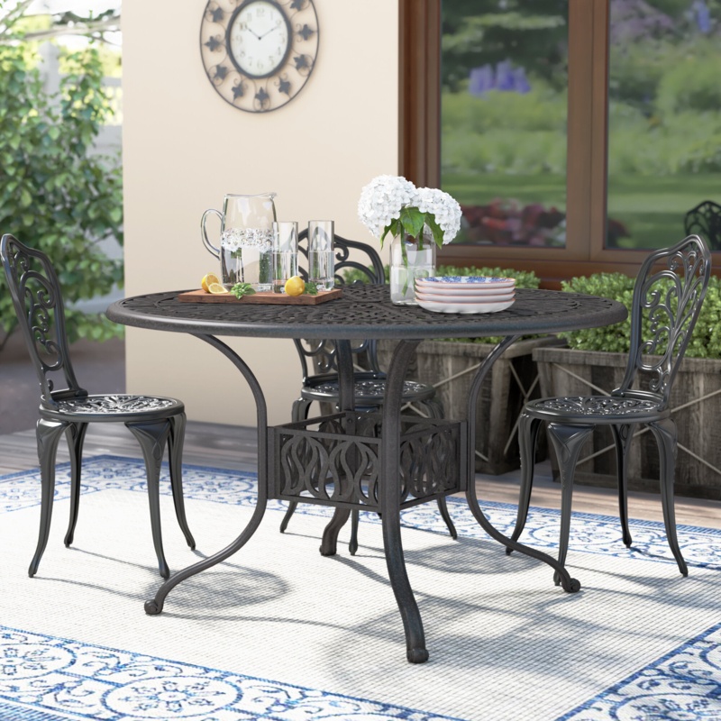 Maryann Metal Outdoor Dining Table