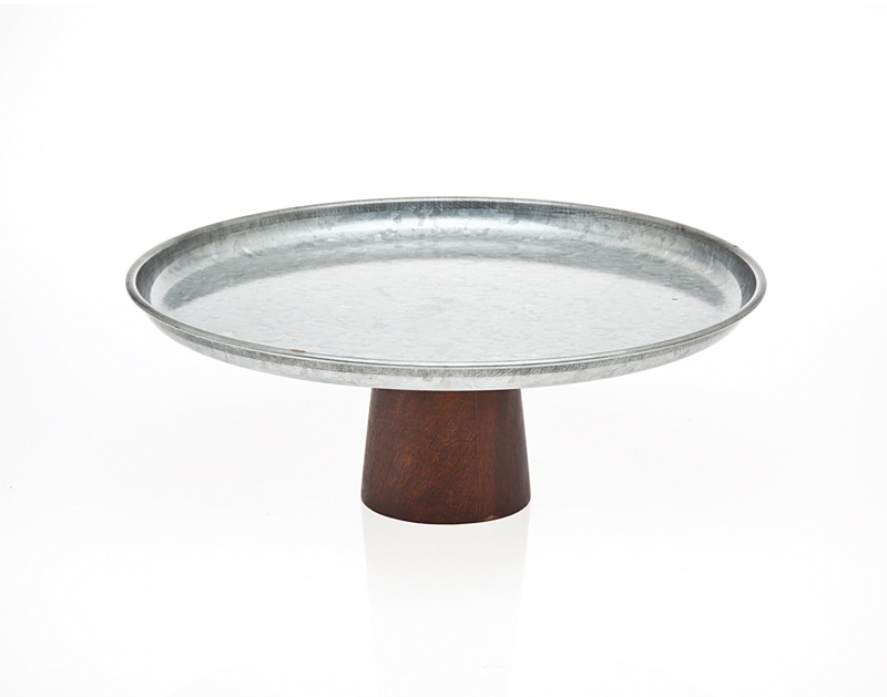 Maser Galvanized Footed Cake Stand