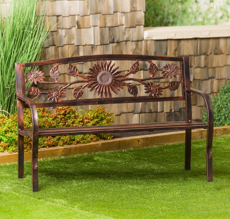 Mataram Sunflower Iron Garden Bench