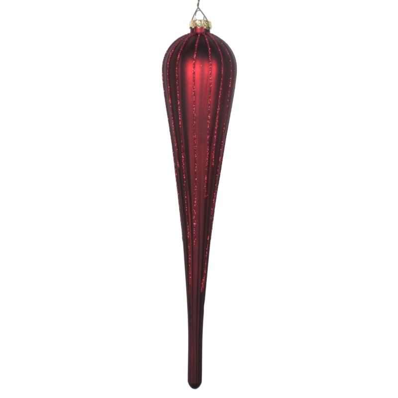 Matte Glitter Drop Christmas Ornament