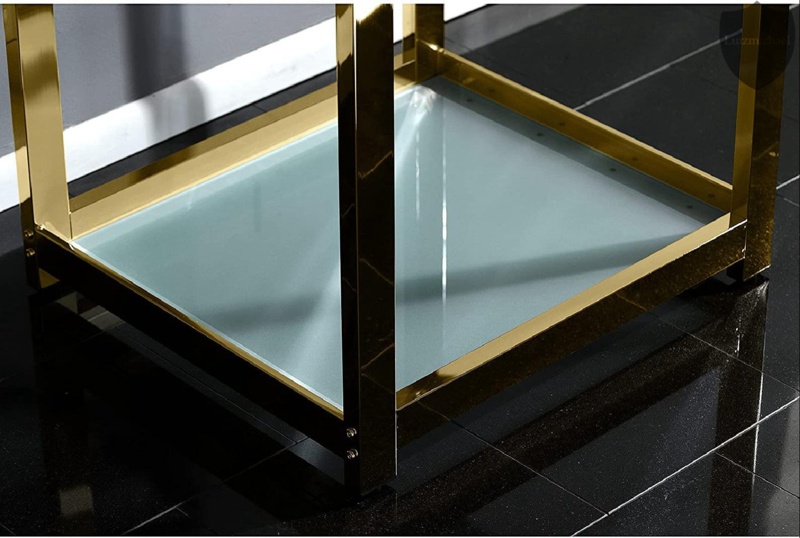 Menggutong Stainless Steel Rectangular Console Bathroom Sink