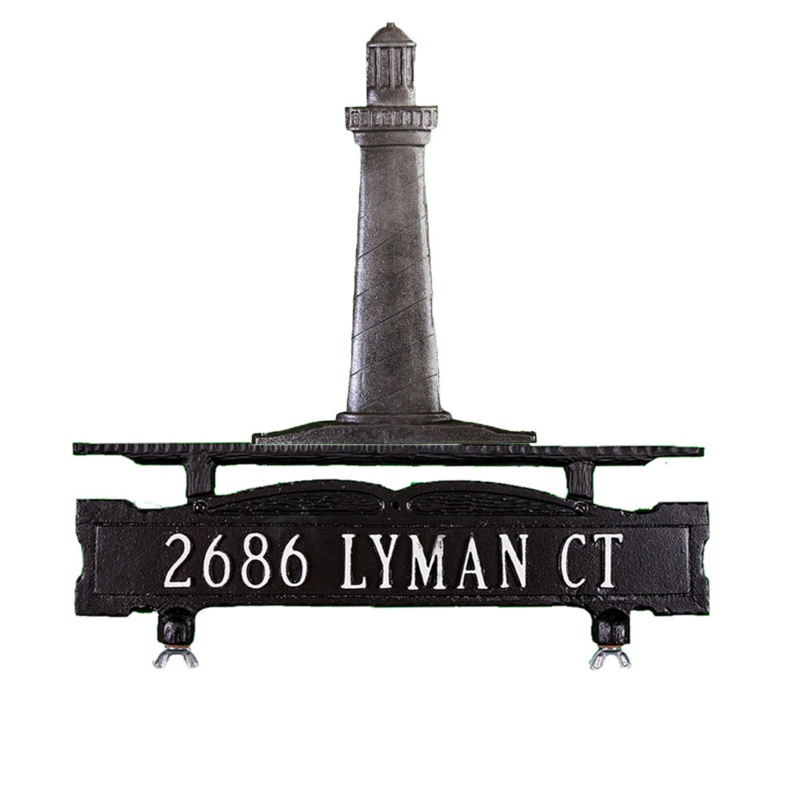 Metal Illuminated Mailbox Sign