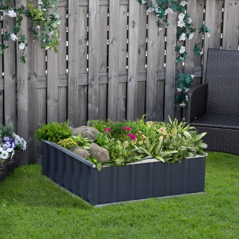 Metal Outdoor Elevated Planter