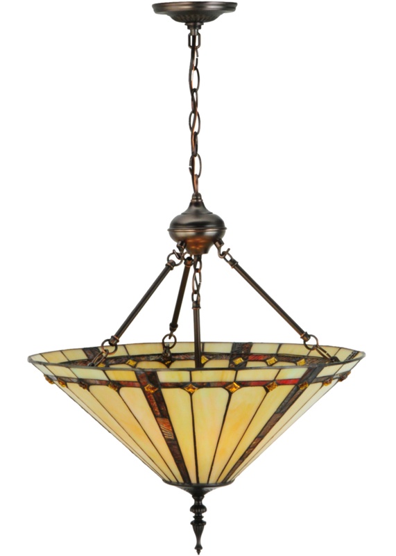 Meyda Tiffany & Stained Glass 3 - Light Unique/Statement Pendant