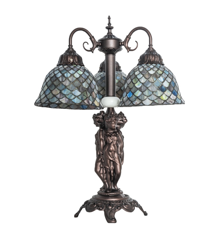 Meyda Tiffany & Stained Glass Metal Arched Lamp