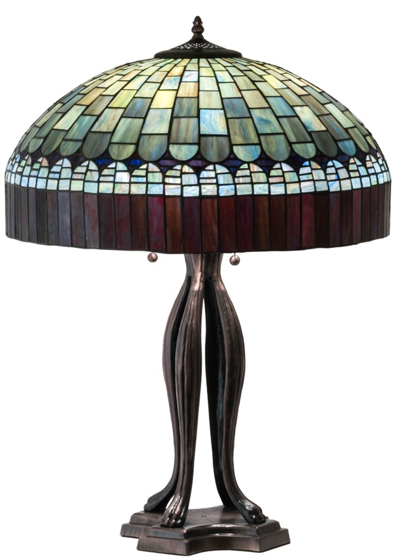 Meyda Tiffany & Stained Glass Metal Table Lamp