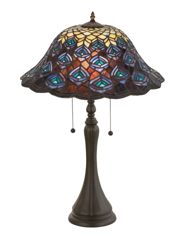 Meyda Tiffany & Stained Glass Metal Table Lamp