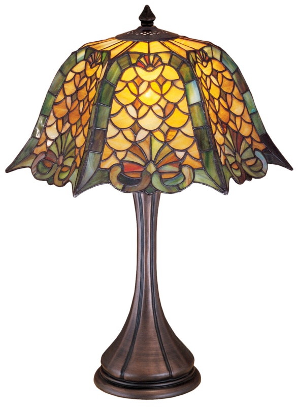 Meyda Tiffany & Stained Glass Metal Table Lamp