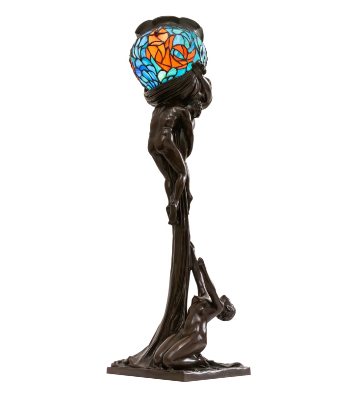Meyda Tiffany & Stained Glass Metal Torchiere Lamp